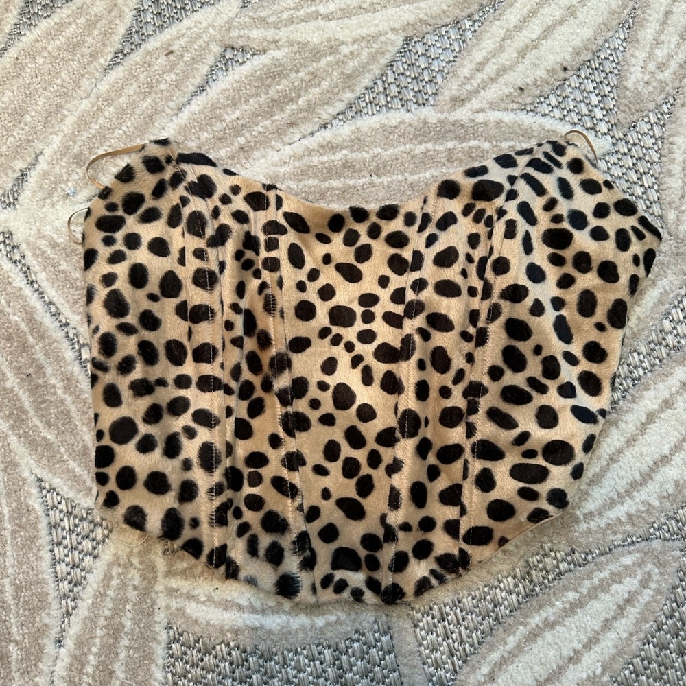 Leopard Print Corset Top L